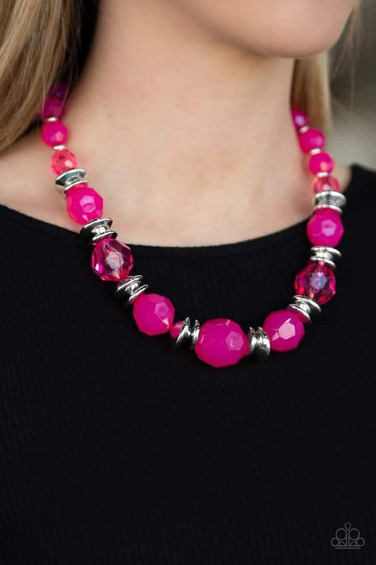 Paparazzi - Dine and Dash Pink Necklace