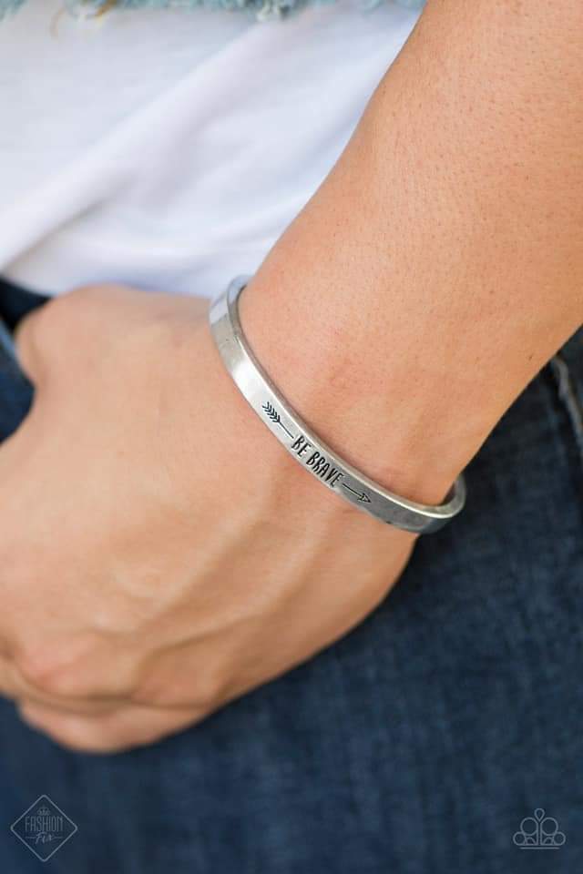 Paparazzi - Brave and Bold - Silver Bracelet