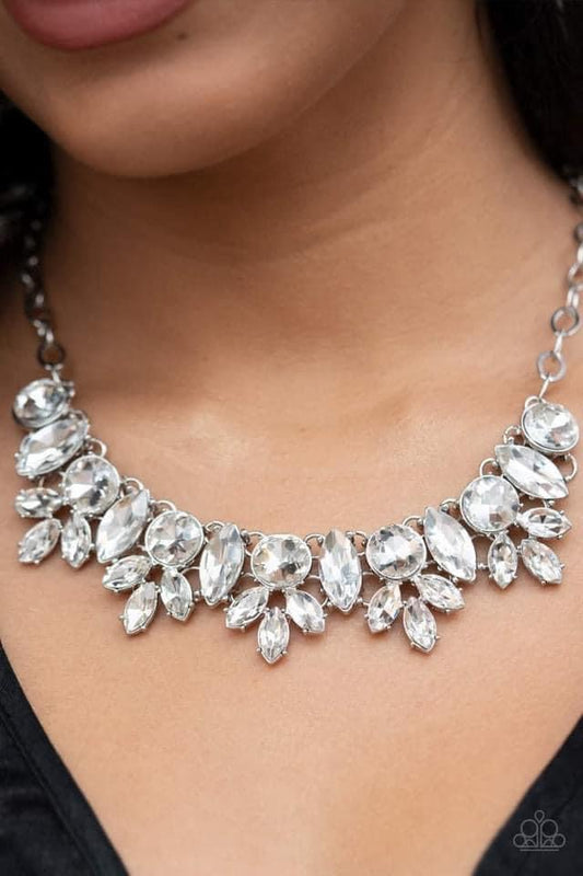 Paparazzi - Combustible Charisma White Necklace