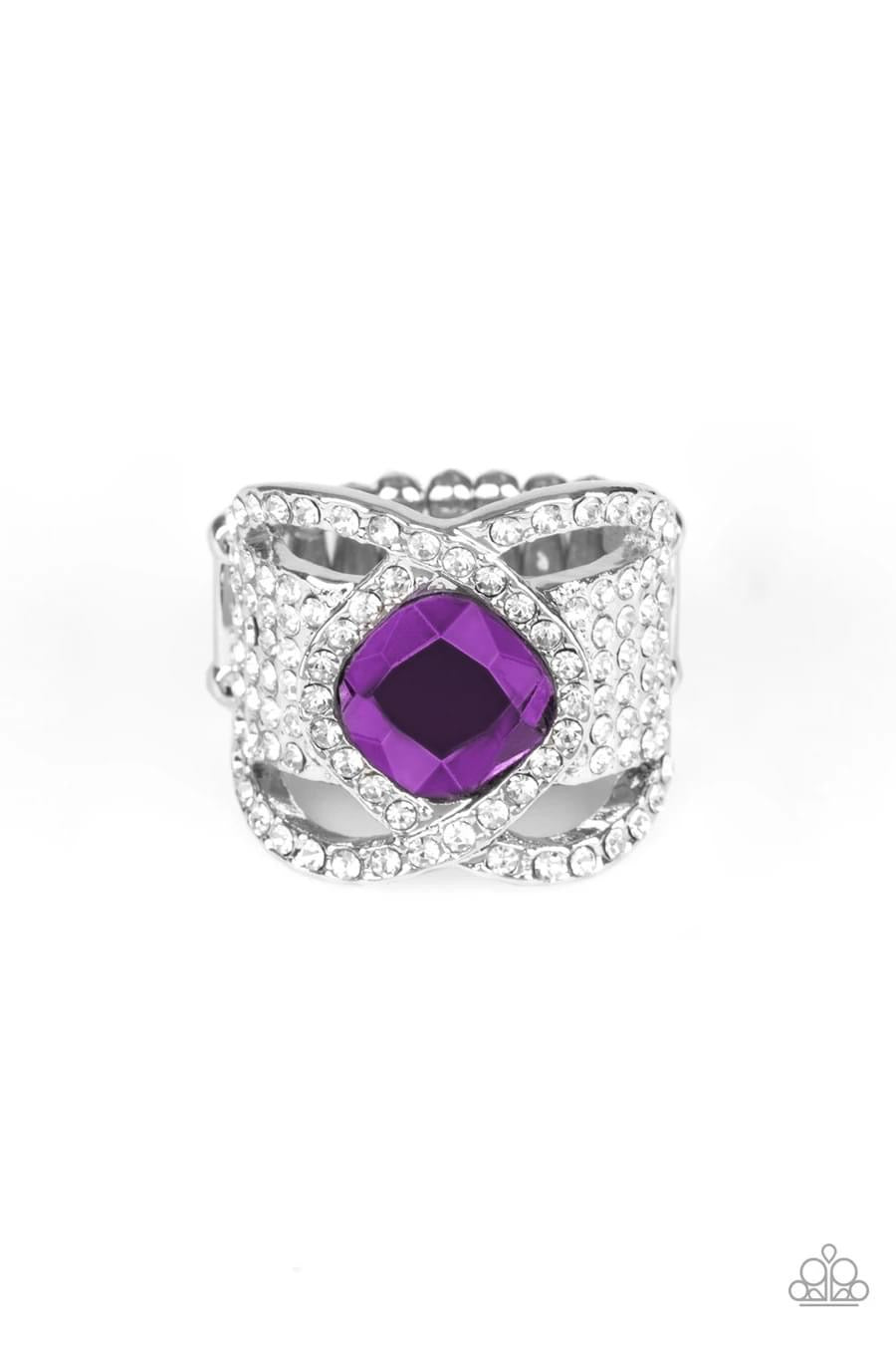 Paparazzi - TRIPLE CROWN TWINKLE - PURPLE Ring