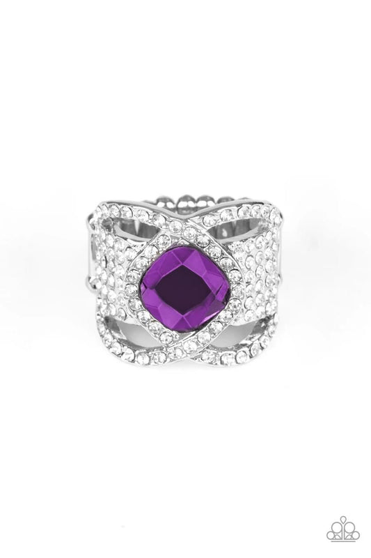 Paparazzi - TRIPLE CROWN TWINKLE - PURPLE Ring