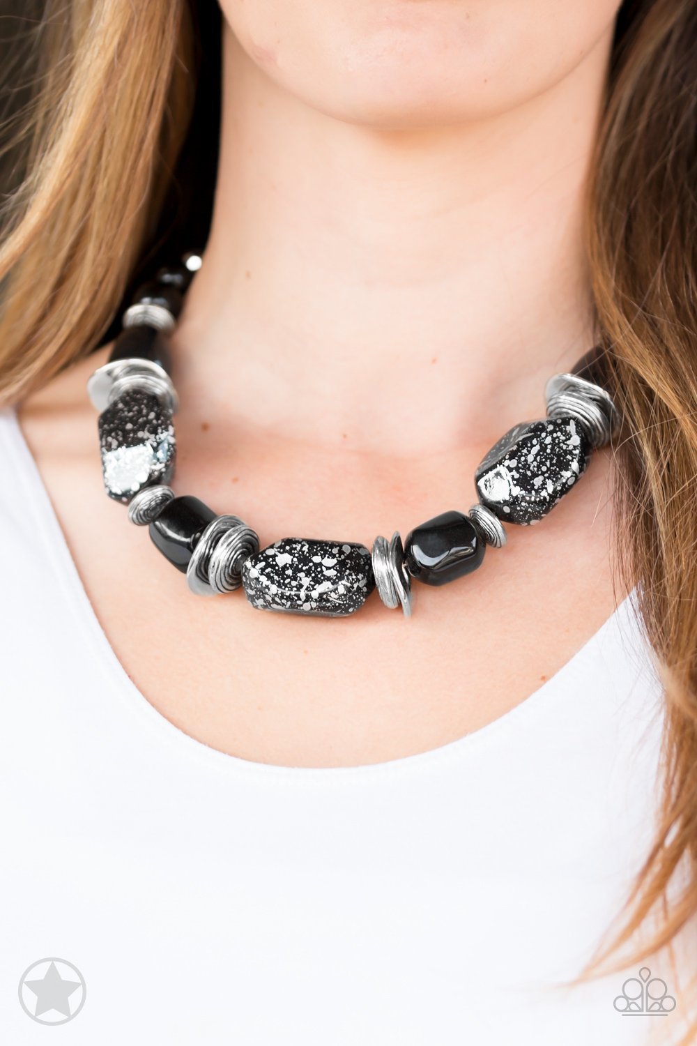 Paparazzi - In Good Glazes - Black Necklace