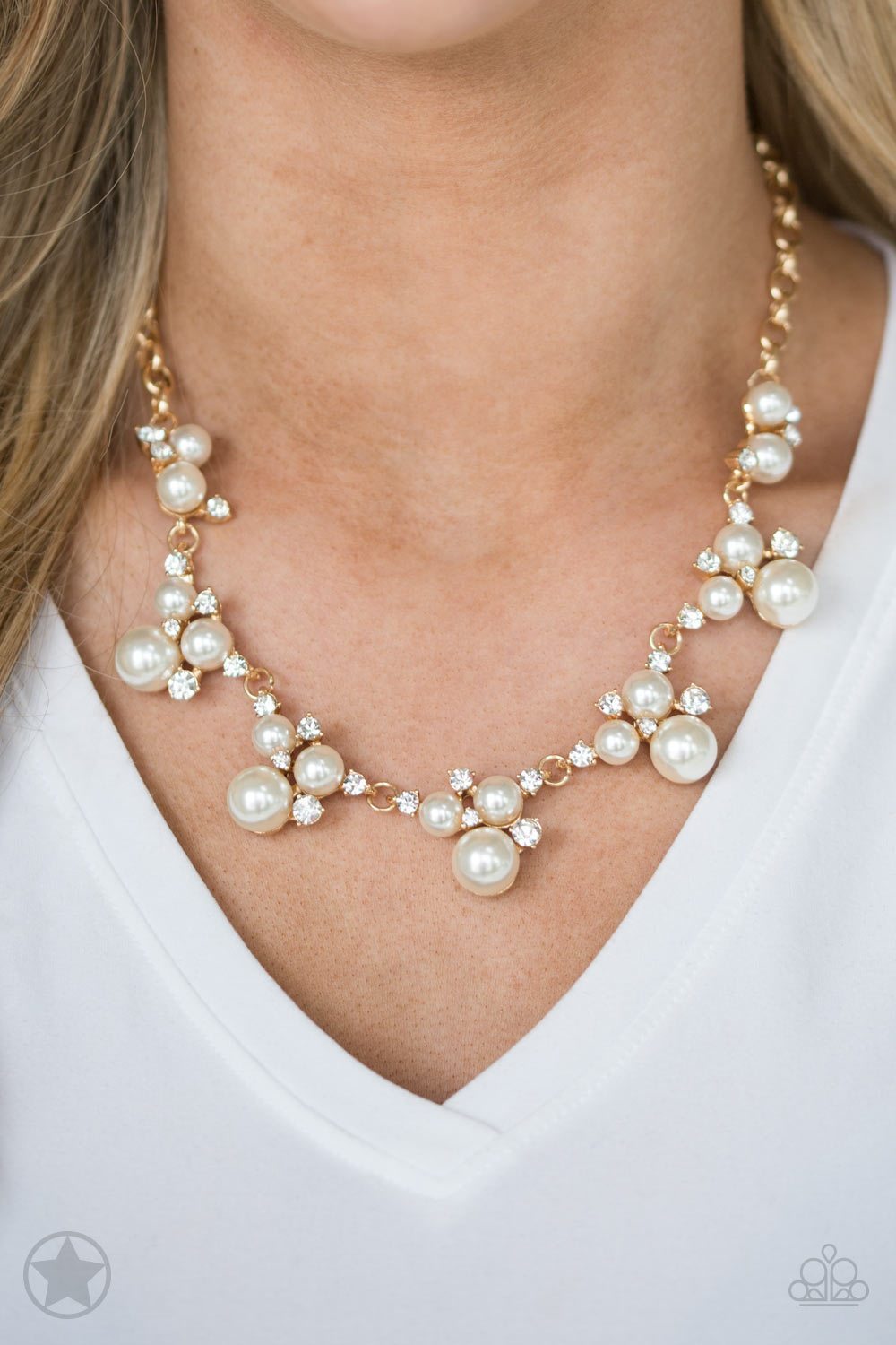 Paparazzi- Toast To Perfection Necklace Set-White