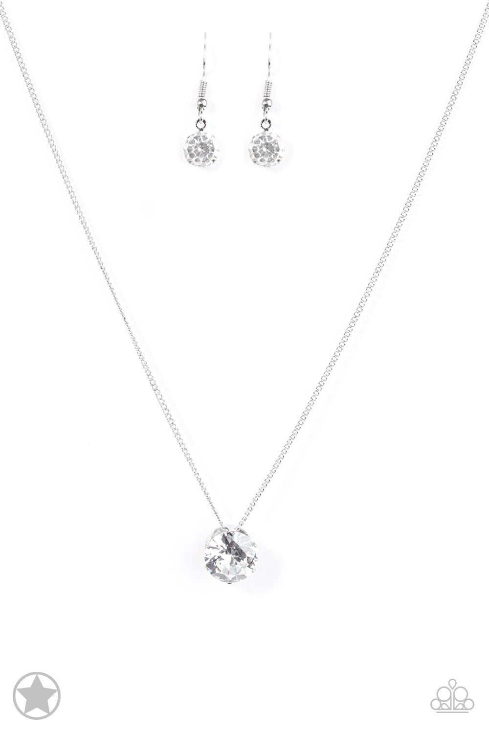 Paparazzi - What  a Gem White Necklace Set